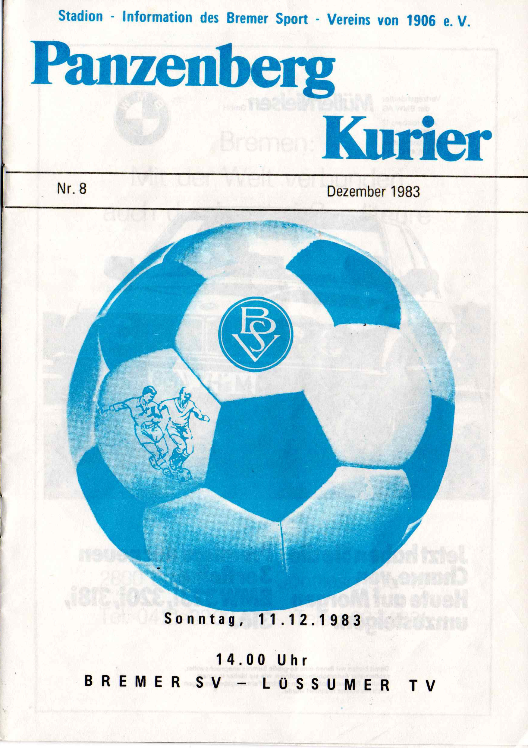 14. Spieltag [11.12.1983] Bremer SV vs. Lüssumer TV