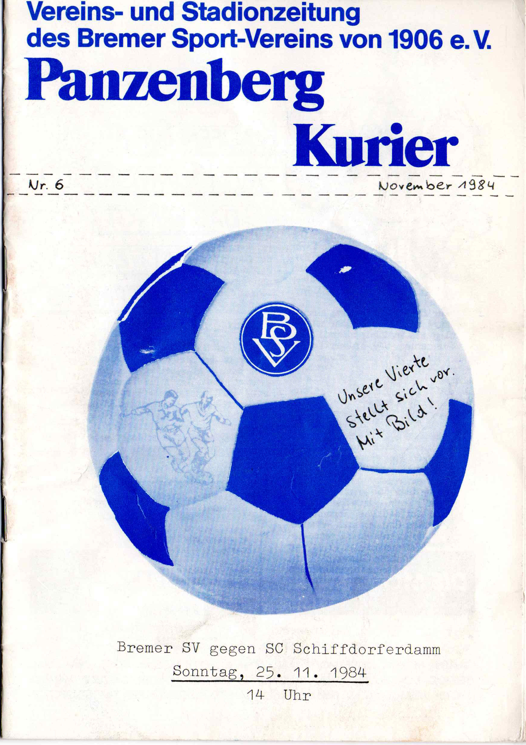 12. Spieltag  [25.11.1984] Bremer SV vs. SC Schiffdorferdamm