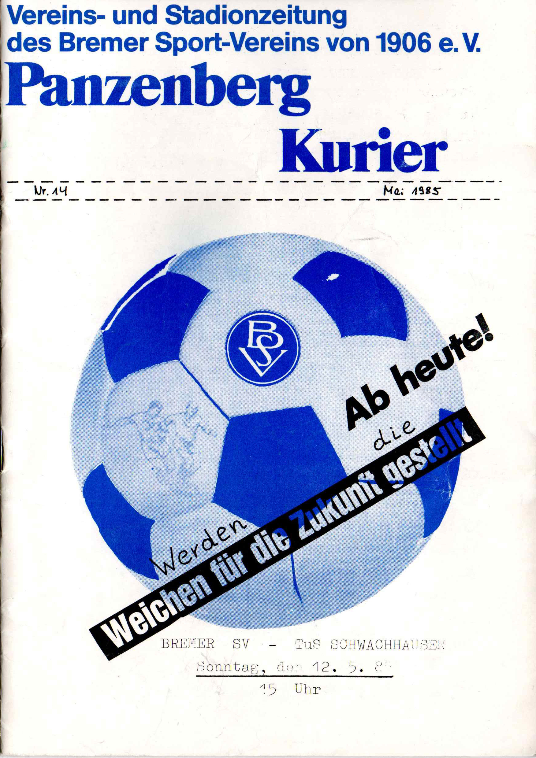 29. Spieltag  [12.05.1985] Bremer SV vs. TuS Schwachhausen