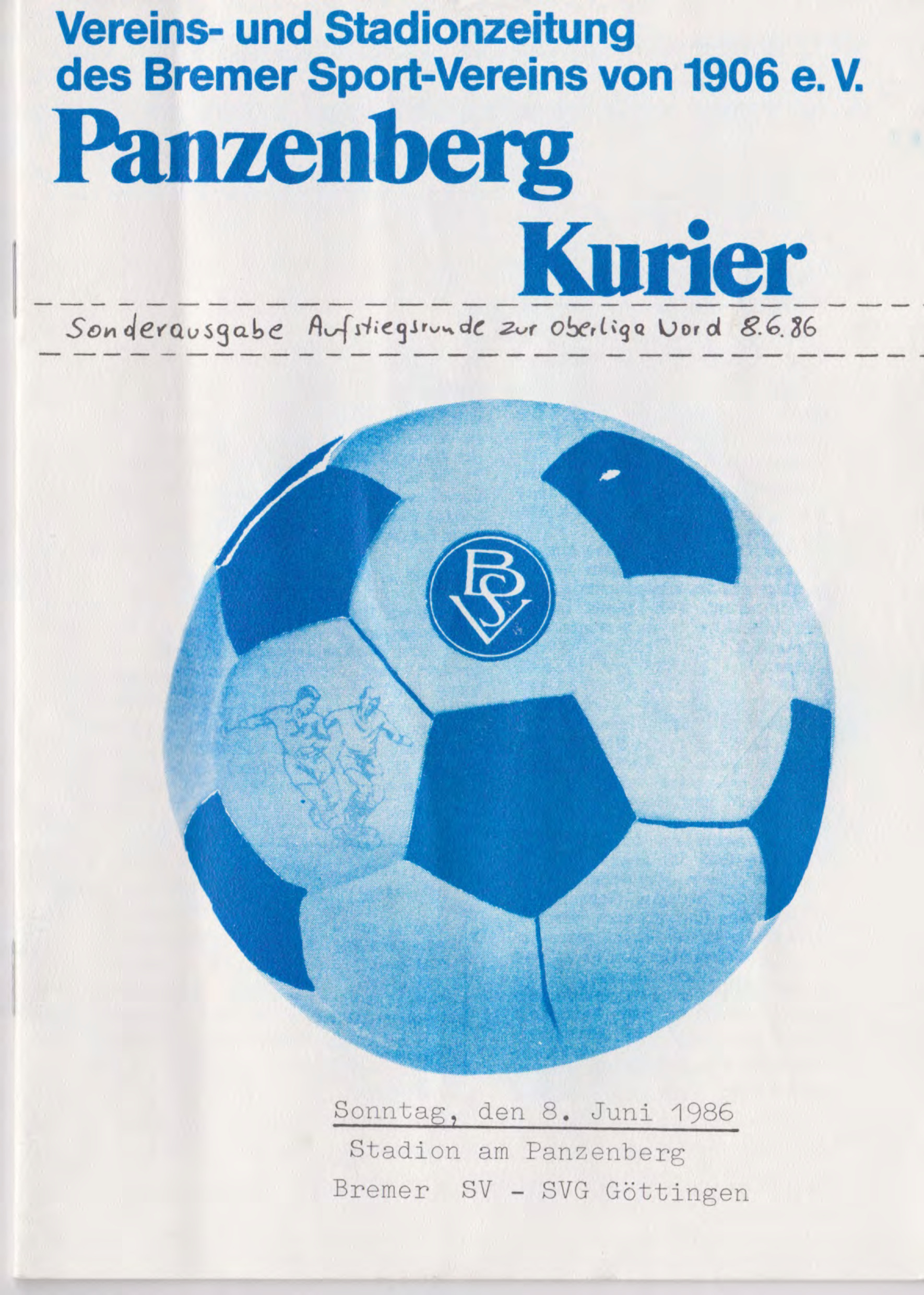 4. Spieltag [08.06.1986] Bremer SV vs. SVG Göttingen 07