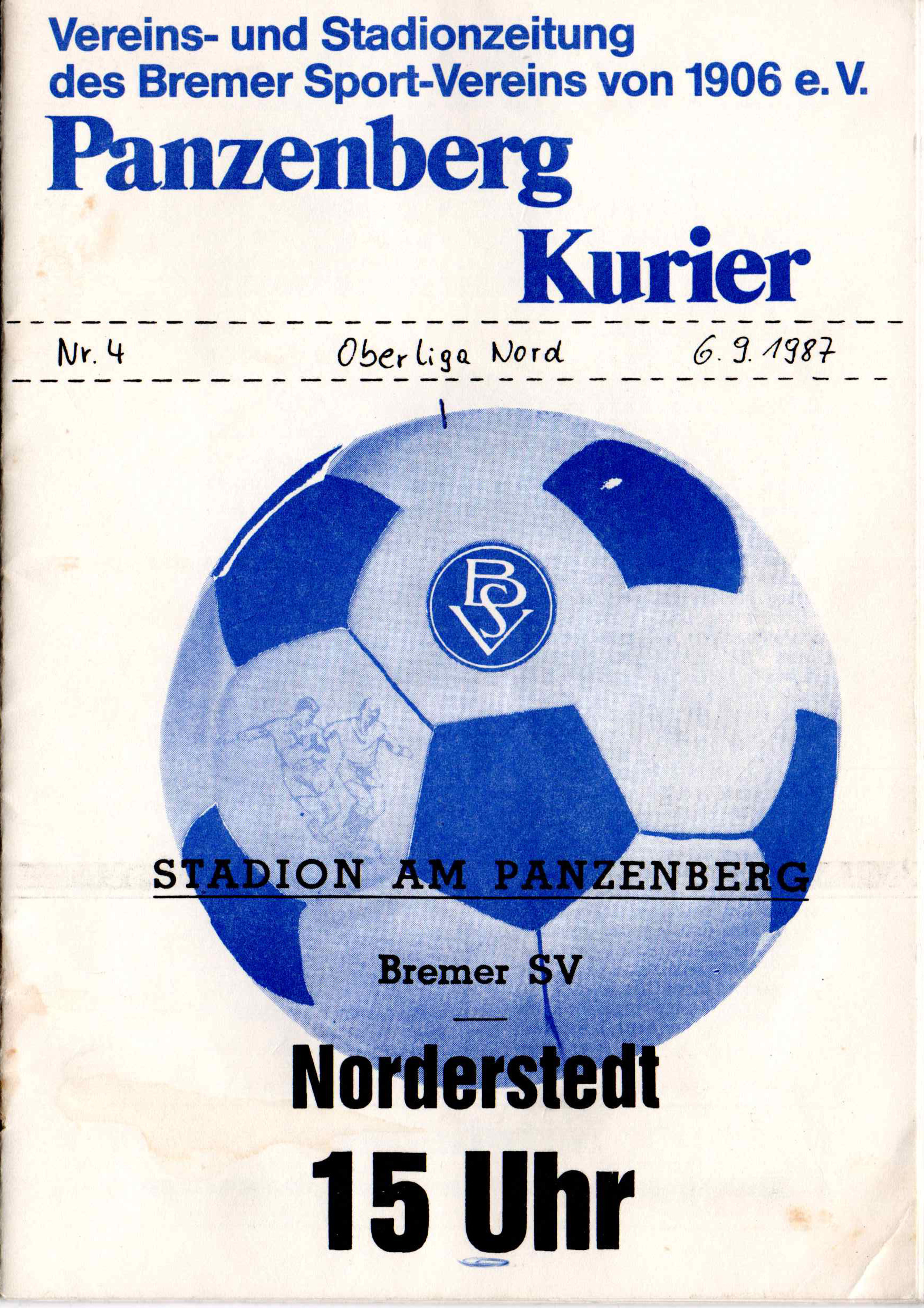 07. Spieltag  [06.09.1987] Bremer SV vs. FC Eintracht Norderstedt