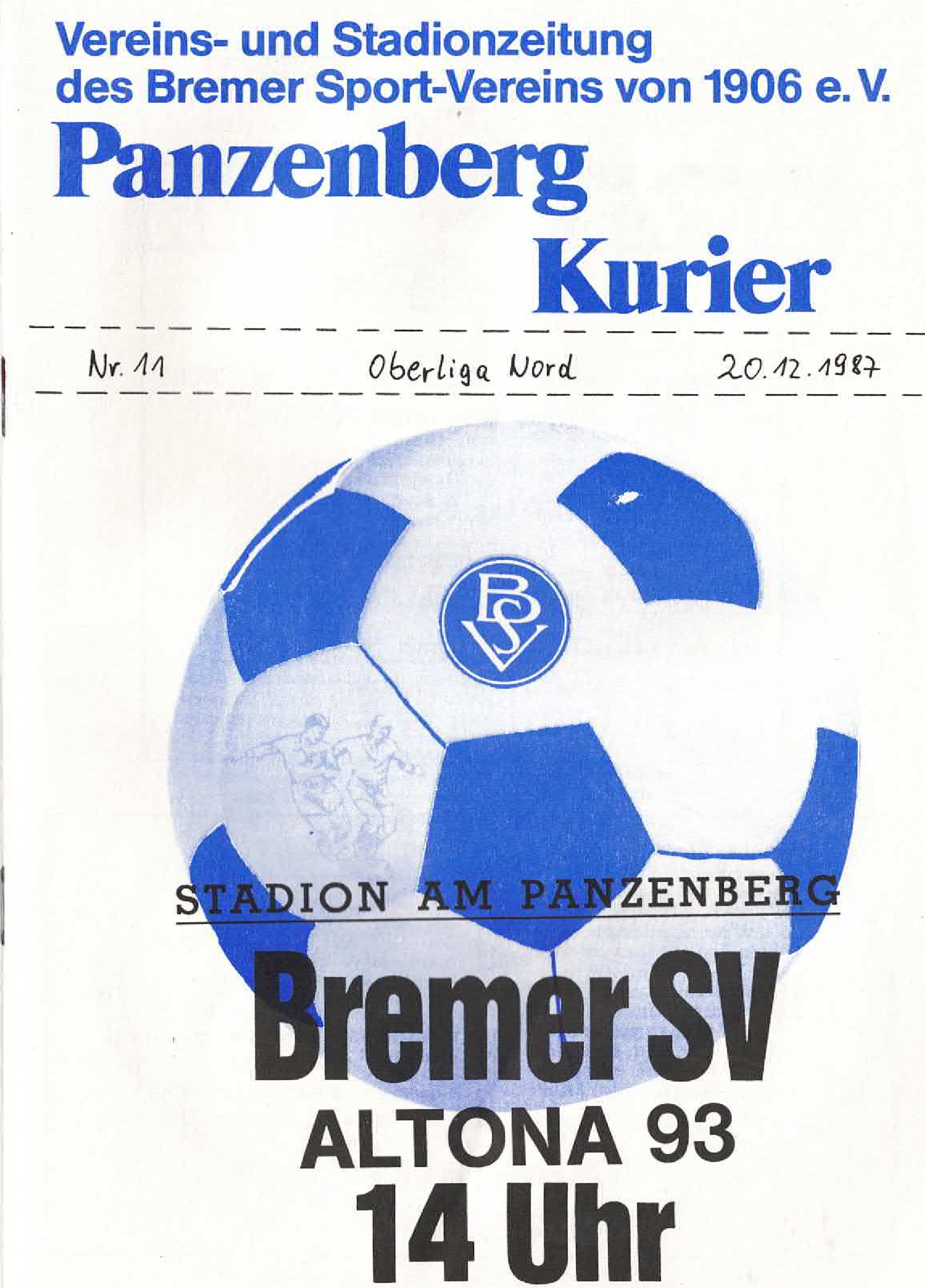 32. Spieltag  [03.05.1988] Bremer SV vs. FC Altona 93
