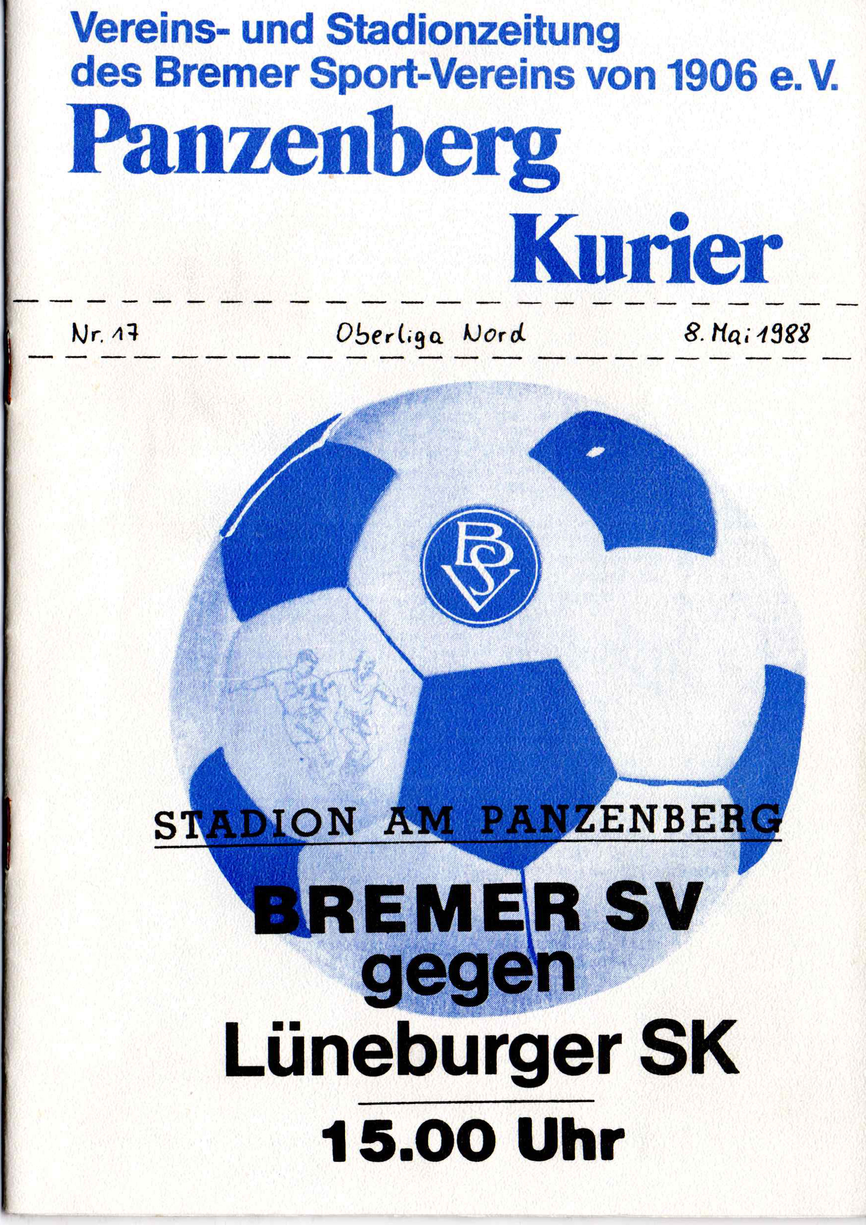 33. Spieltag  [08.05.1988] Bremer SV vs. Lüneburger SK
