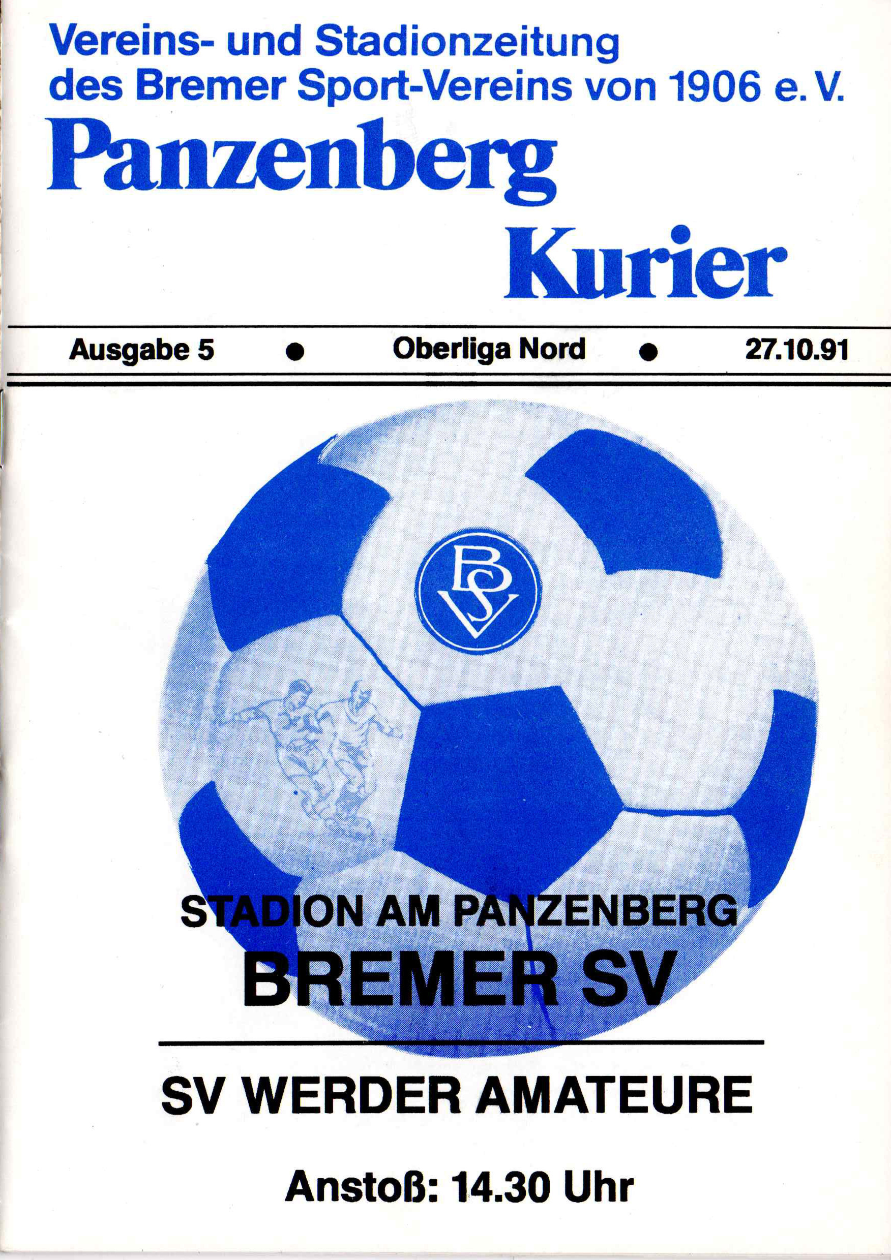 10. Spieltag  [27.10.1991] Bremer SV vs. SV Werder Bremen II