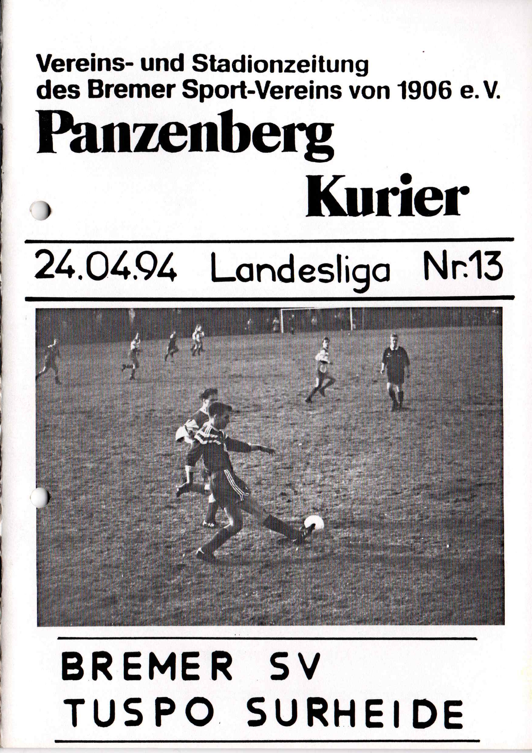 26. Spieltag  [24.04.1994] Bremer SV vs. TuSpo Surheide