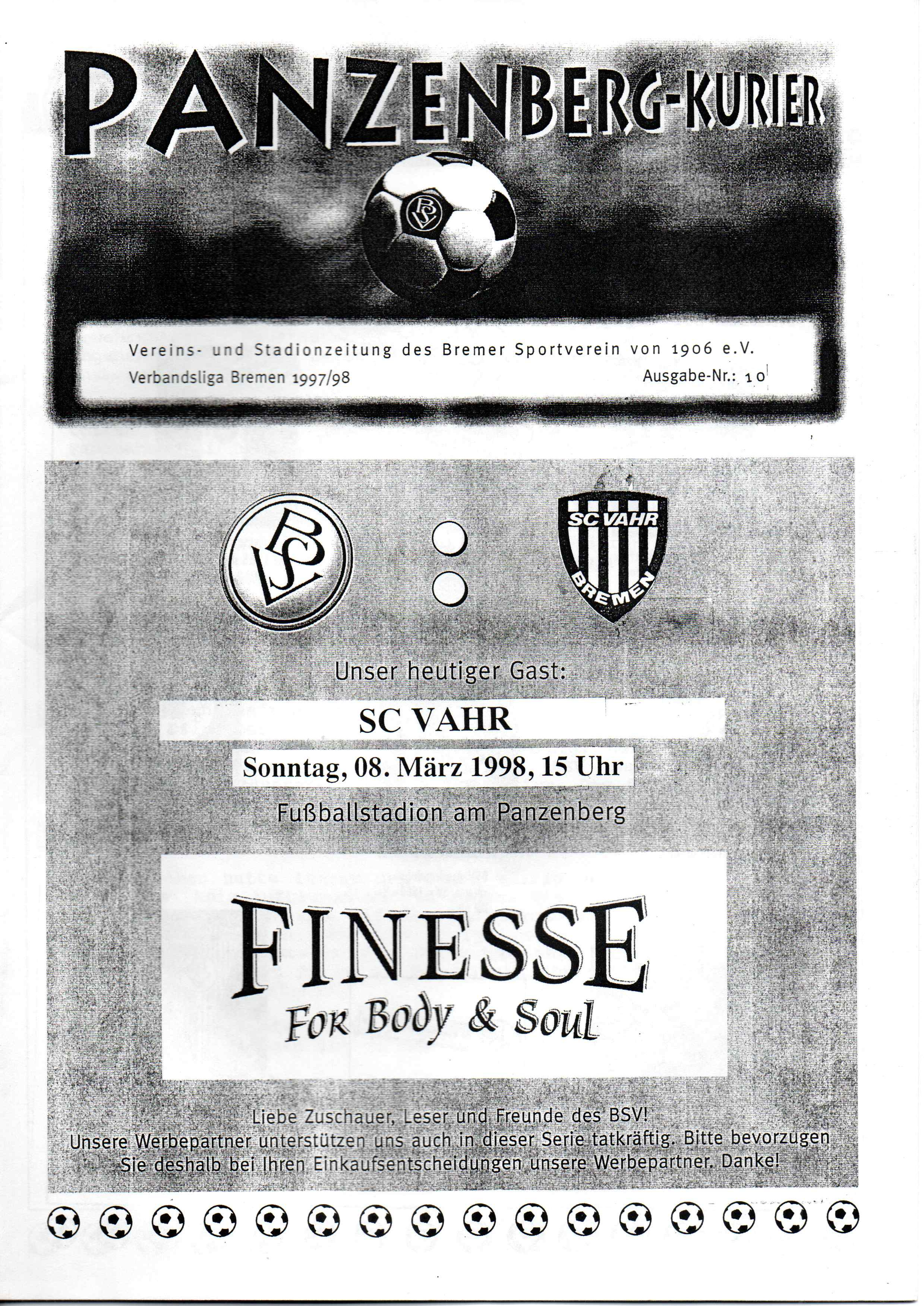 23. Spieltag  [10.04.1998] Bremer SV vs. SC Vahr
