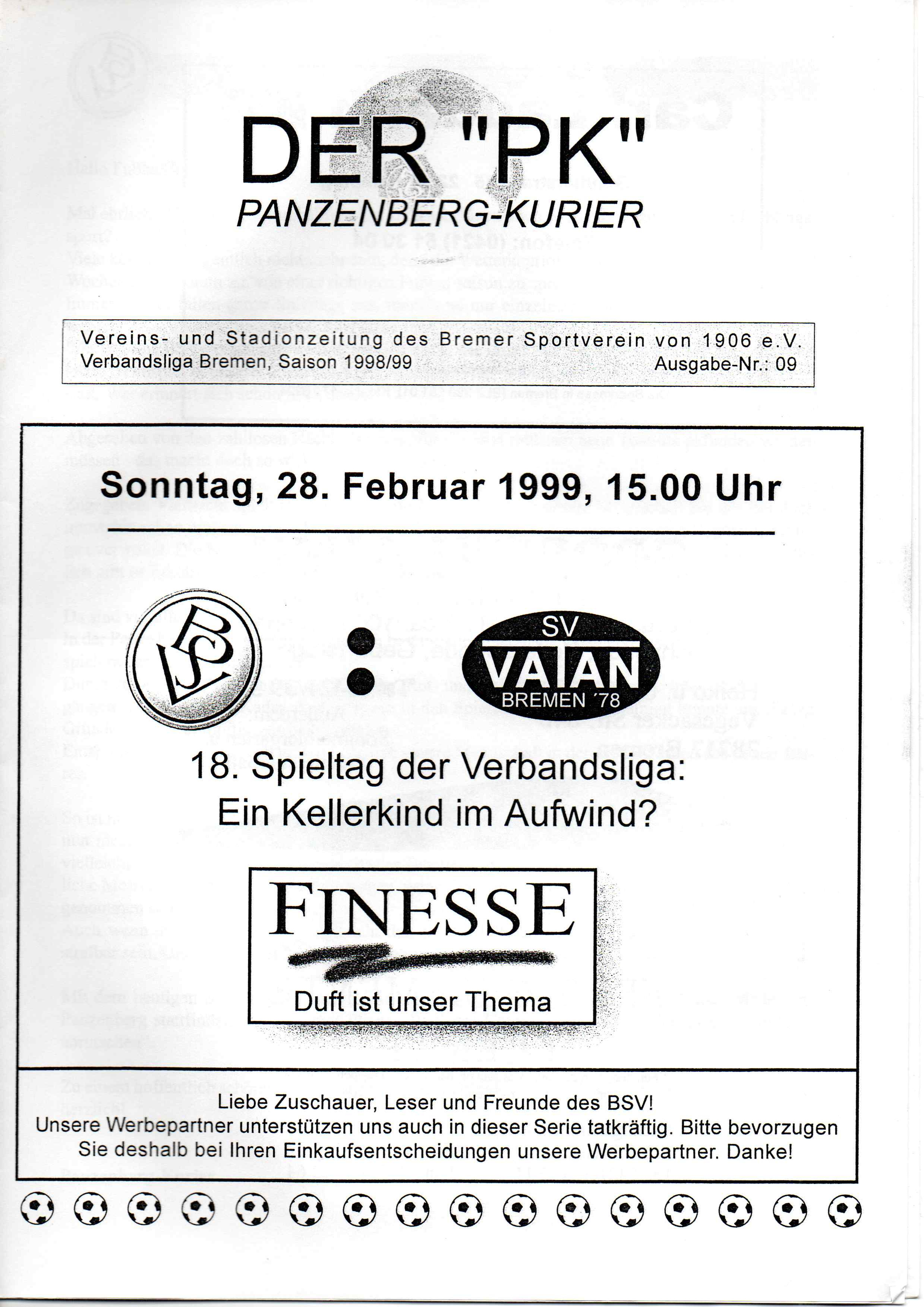 16. Spieltag [28.02.1999] Bremer SV vs. KSV Vatan Sport