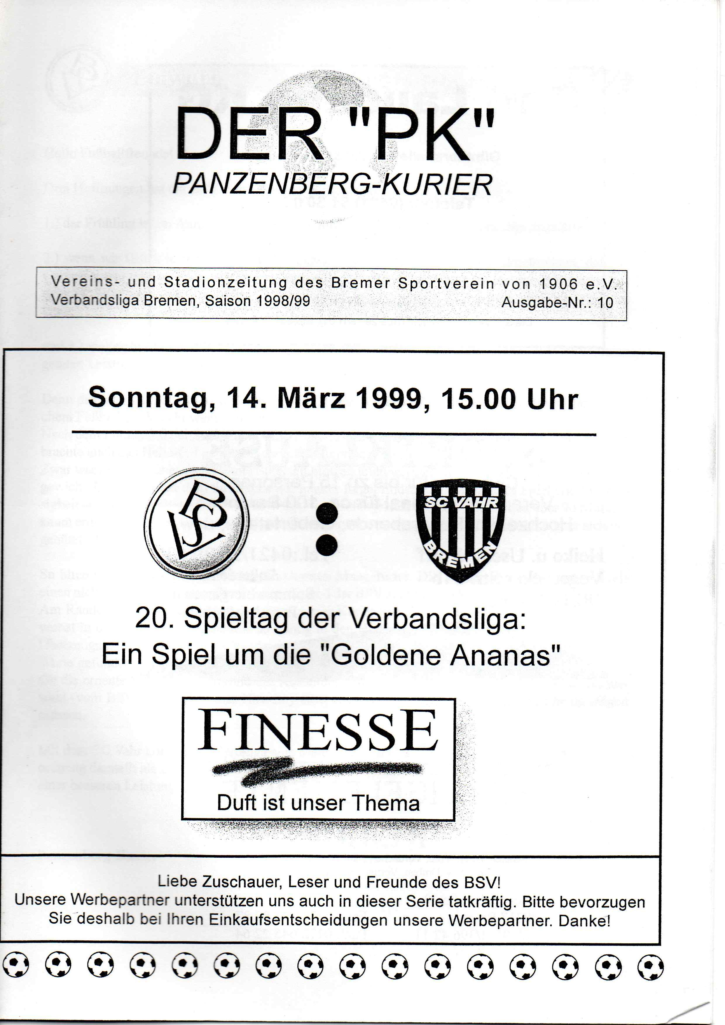 17. Spieltag [14.03.1999] Bremer SV vs. SC Vahr