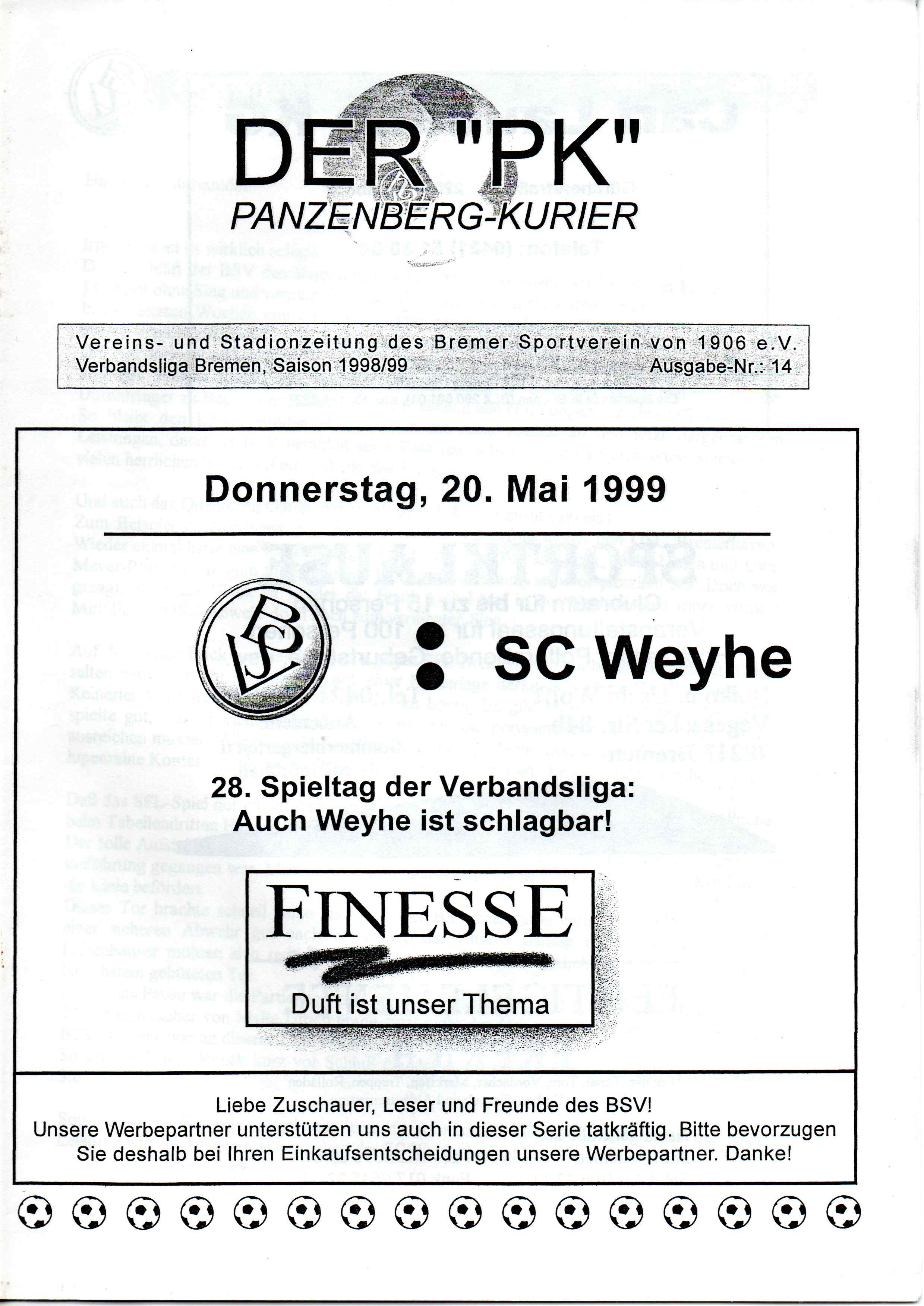 28. Spieltag [20.05.1999] Bremer SV vs. SC Weyhe