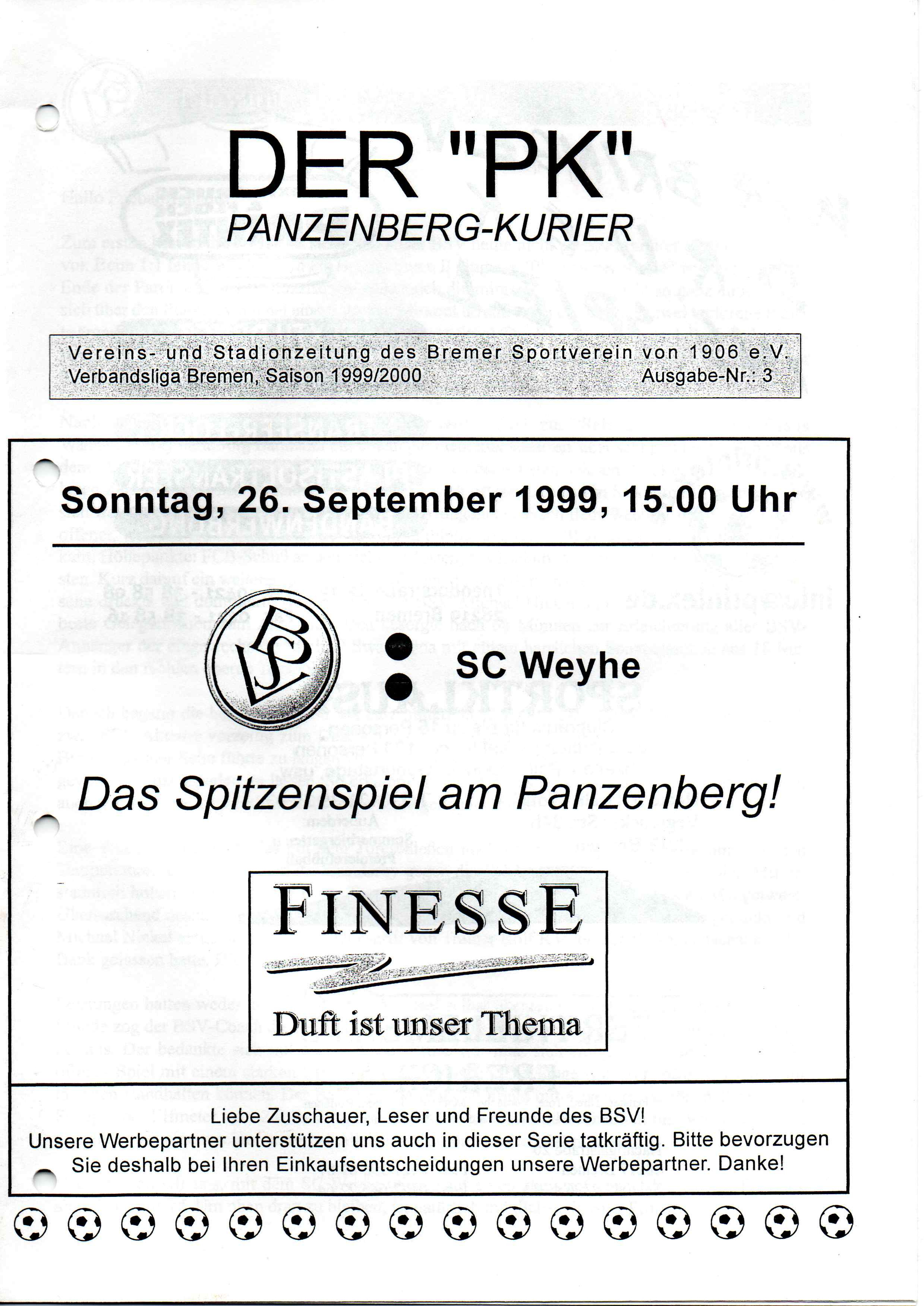 05. Spieltag [26.09.1999] Bremer SV vs. SC Weyhe