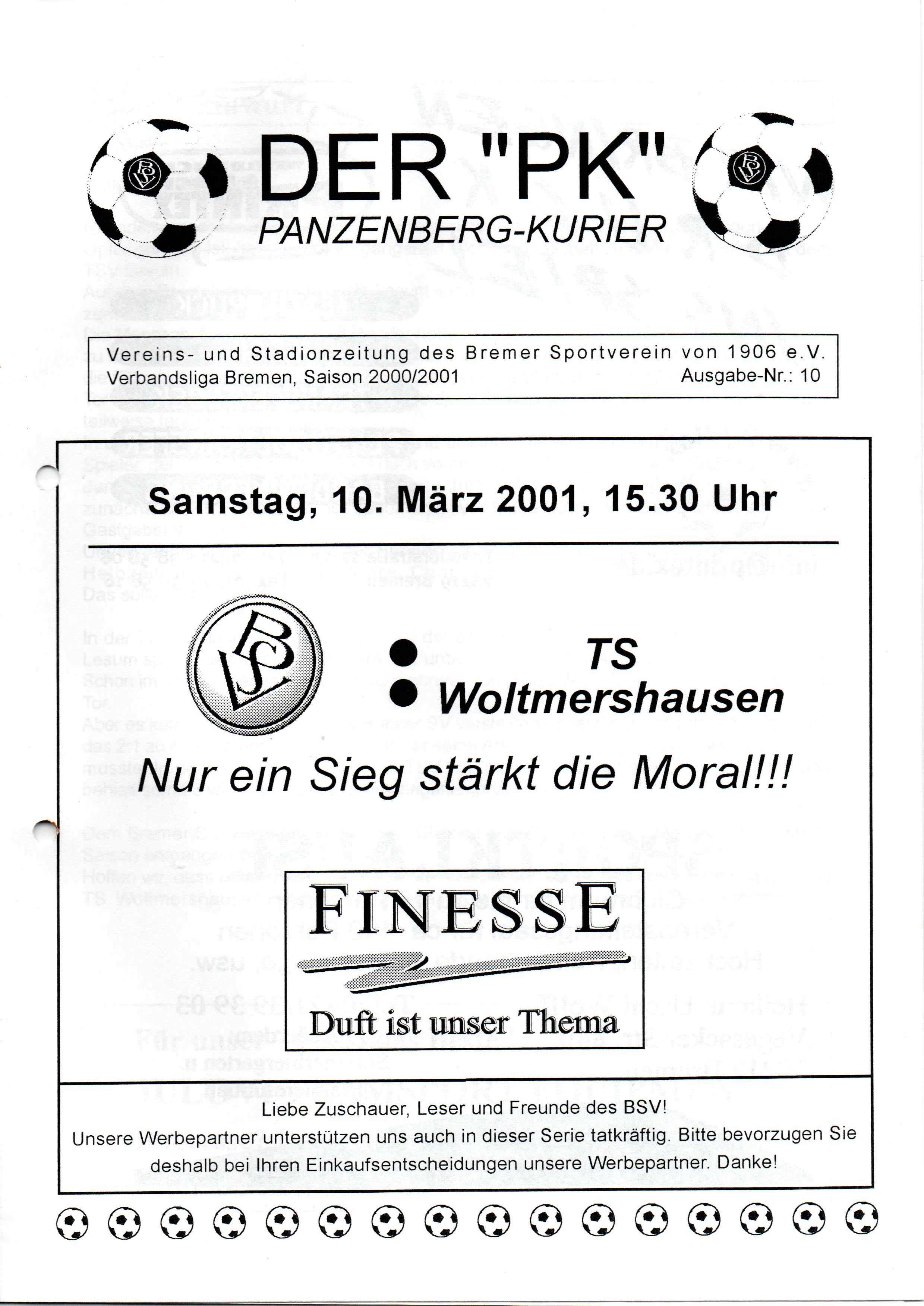 18. Spieltag [10.03.2001] Bremer SV vs. TS Woltmershausen