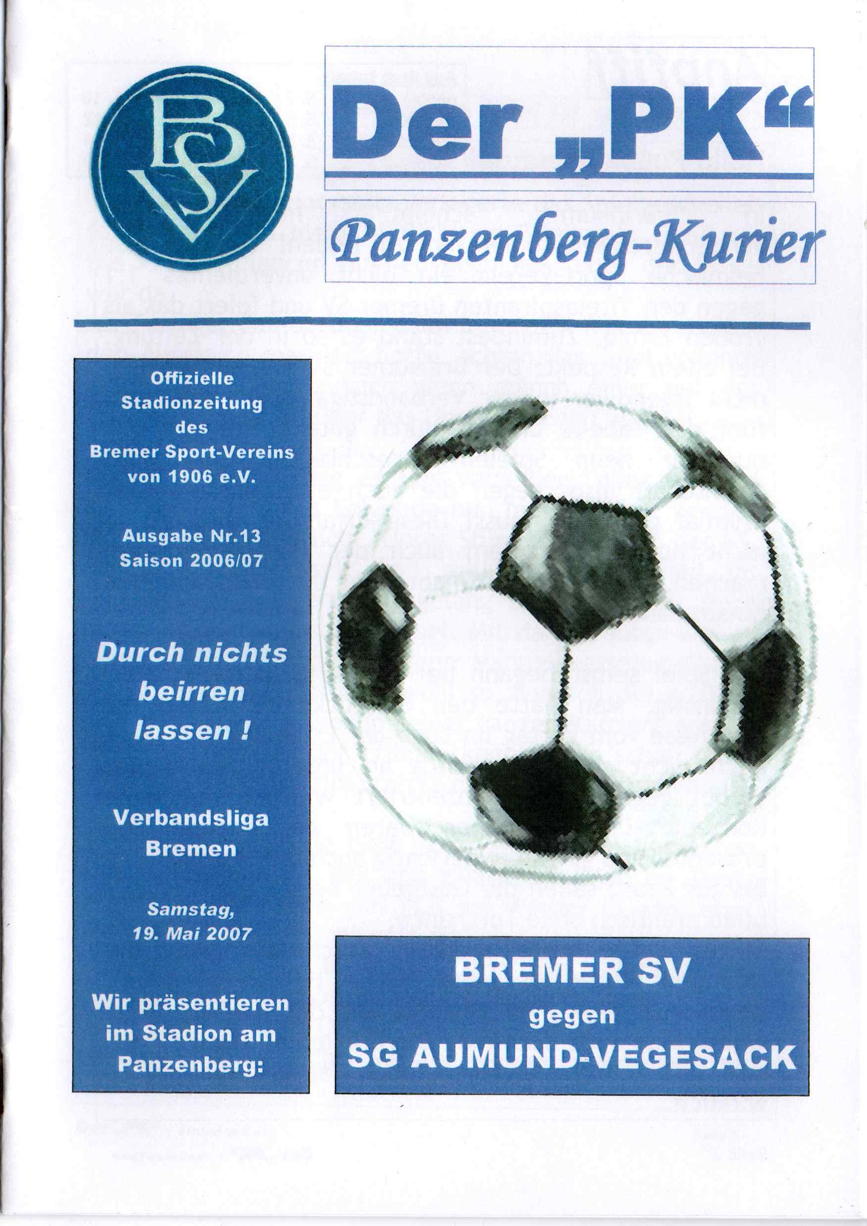 25. Spieltag [19.05.2007] Bremer SV vs. SG Aumund-Vegesack
