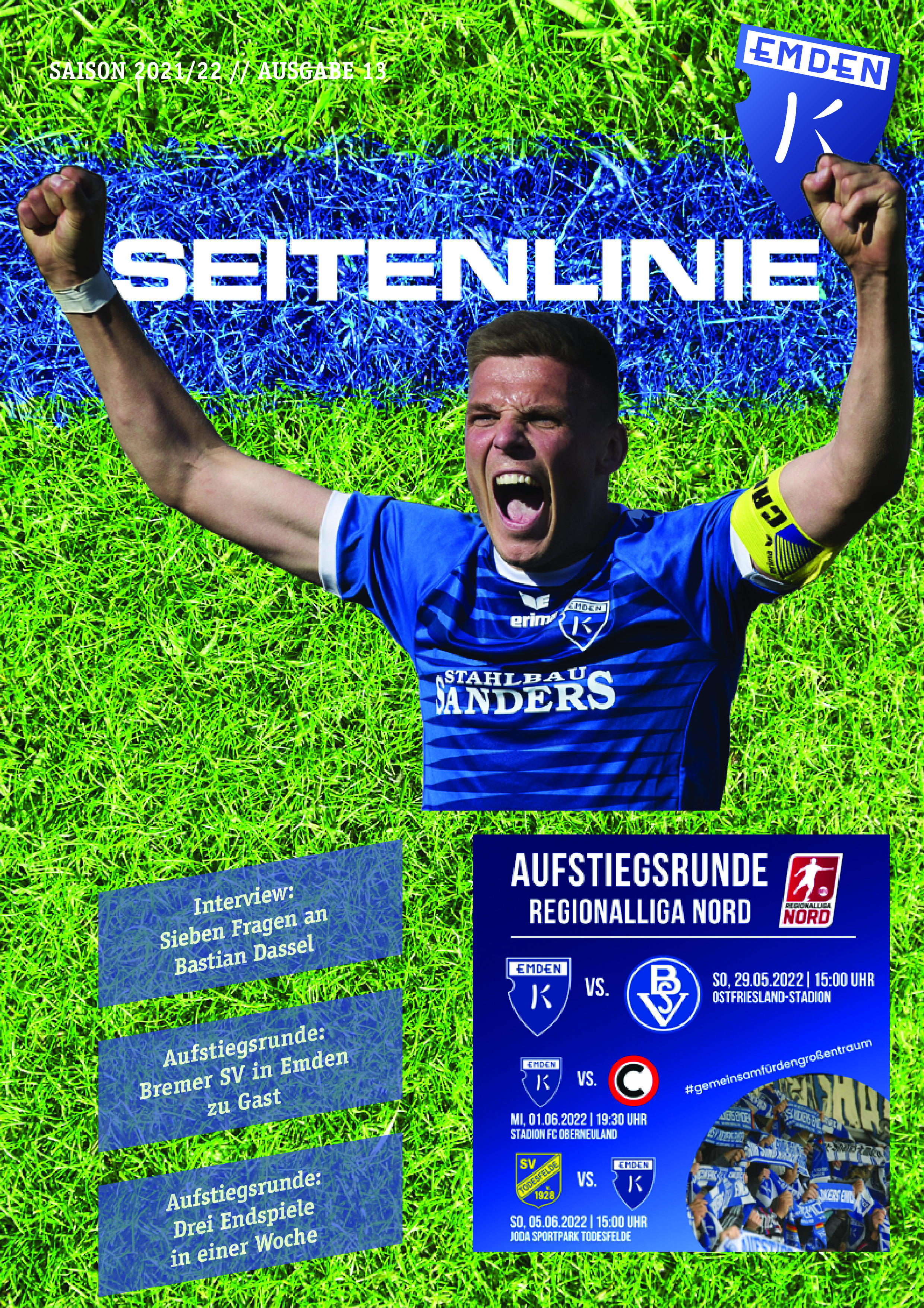 1. Spieltag [29.05.2022] Kickers Emden vs. Bremer SV