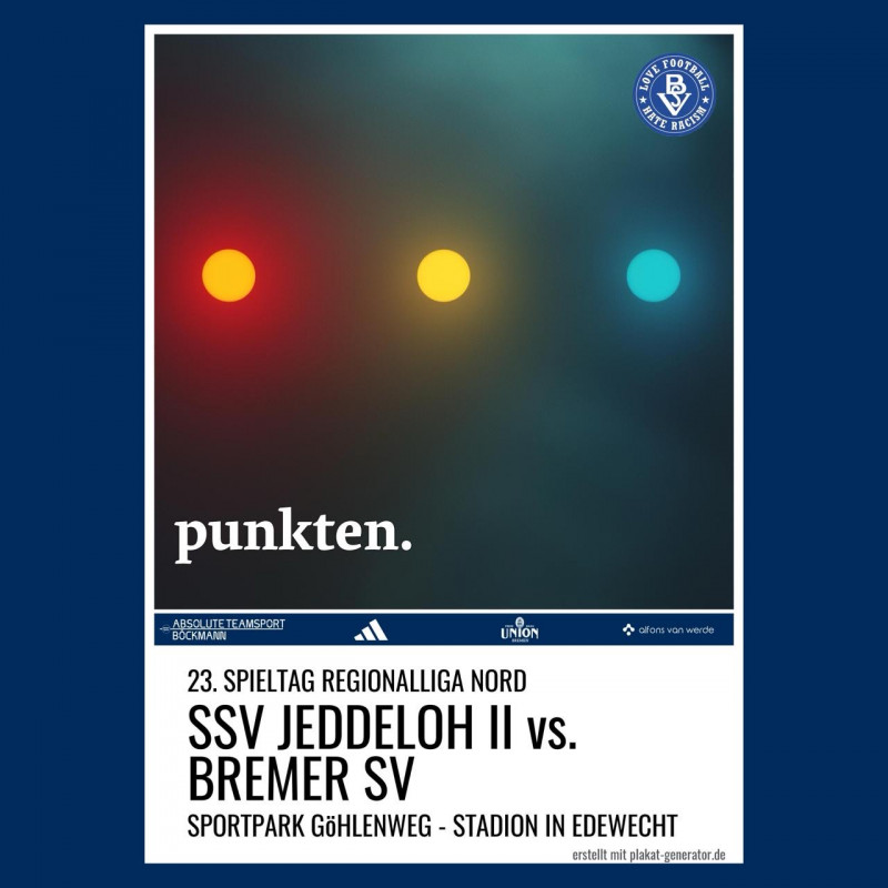 Plakat Jeddeloh auswärts